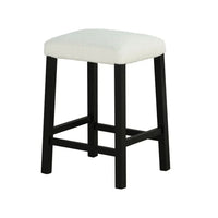 Delby 3pc Counter Height Dining Set, USB Charging, White, Black Wood-BM356350