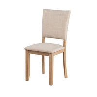 Kysa High-Back Dining Side Chair, Set of 4, Natural Brown Wood, Beige-BM356355
