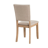 Kysa High-Back Dining Side Chair, Set of 4, Natural Brown Wood, Beige-BM356355