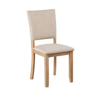 Kysa High-Back Dining Side Chair, Set of 4, Natural Brown Wood, Beige-BM356355