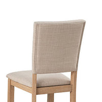 Kysa High-Back Dining Side Chair, Set of 4, Natural Brown Wood, Beige-BM356355