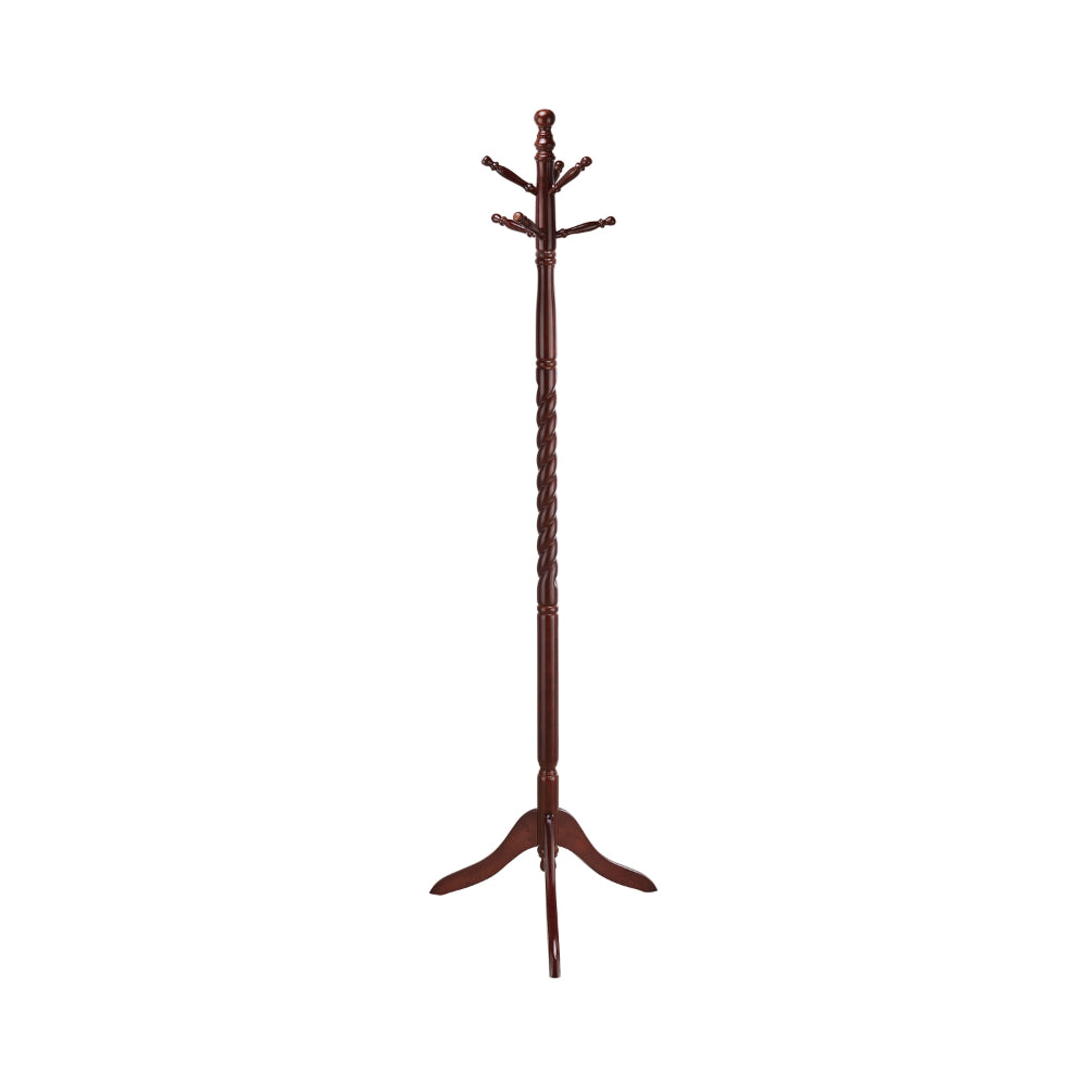 BM69279 Traditional Style Coat Rack, Merlot Brown