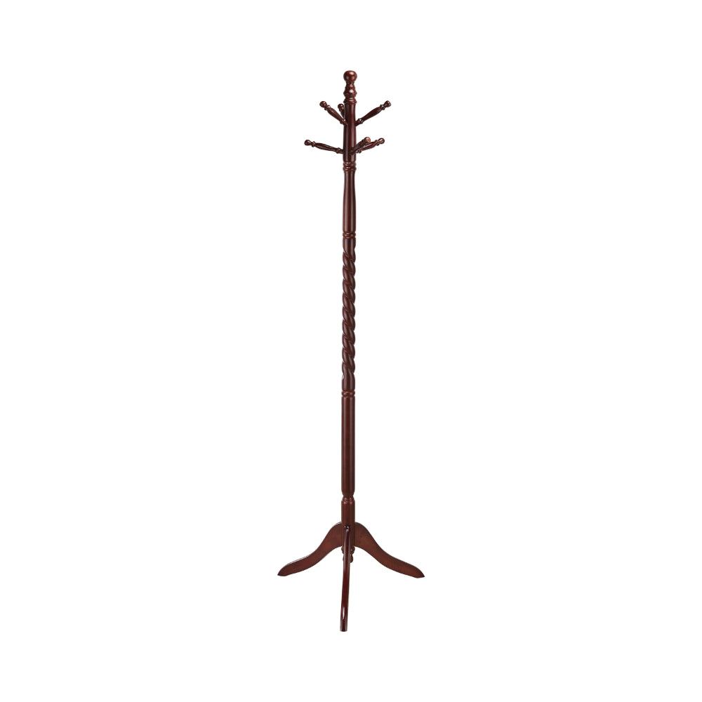 BM69279 Traditional Style Coat Rack, Merlot Brown