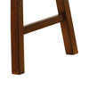 BM69428 Wooden Casual Bar Height Stool, Chestnut Brown, Set of 2