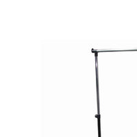 Metal Coat Hanger Rack with Bottom Wired Shelf, Black and Silver  - BM96060