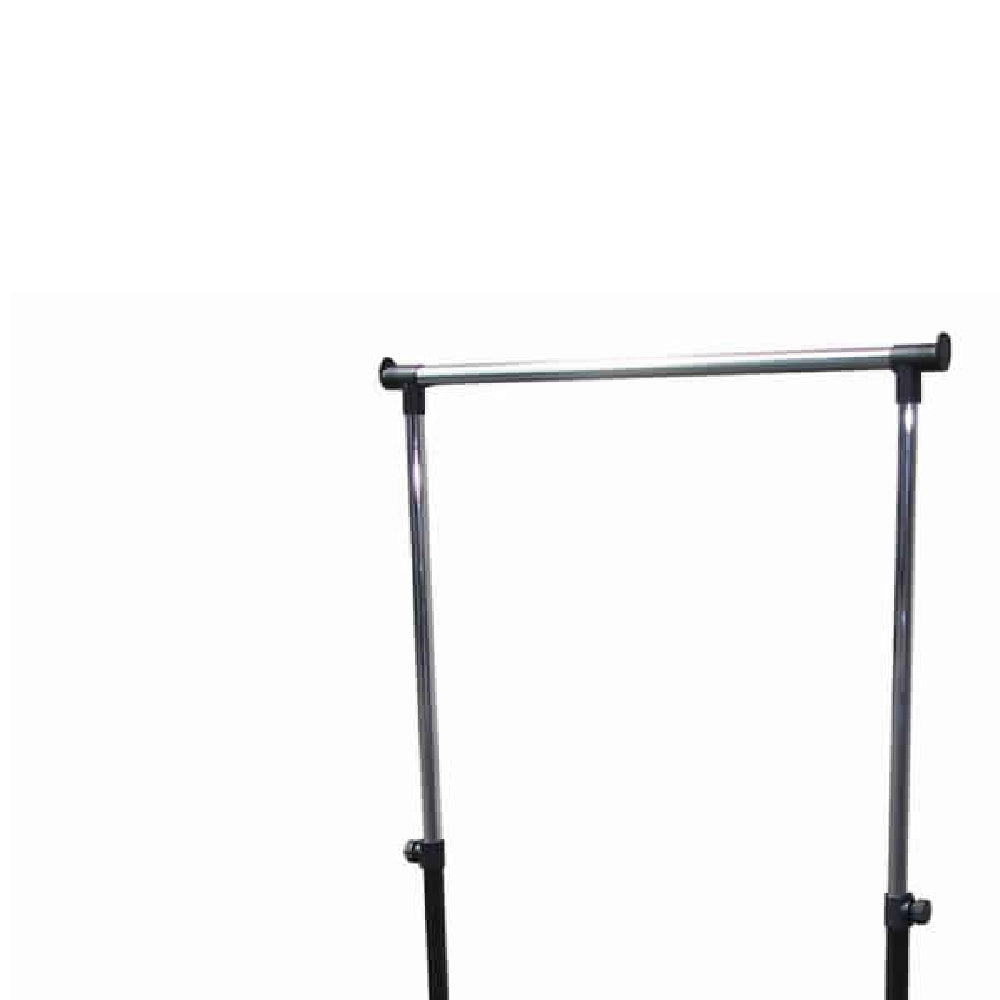 Metal Coat Hanger Rack with Bottom Wired Shelf, Black and Silver  - BM96060