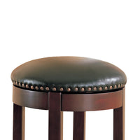 Contemporary 29" Swivel Bar Stool with Upholstered Seat, brown ,Set of 2 - BM68988