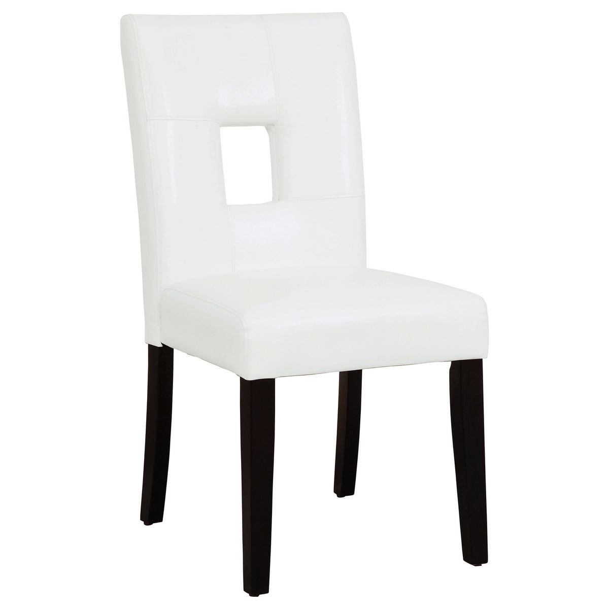 BM160858 Modern Dining Side Chair with Upholstered Seat and Back, White, Set of 2