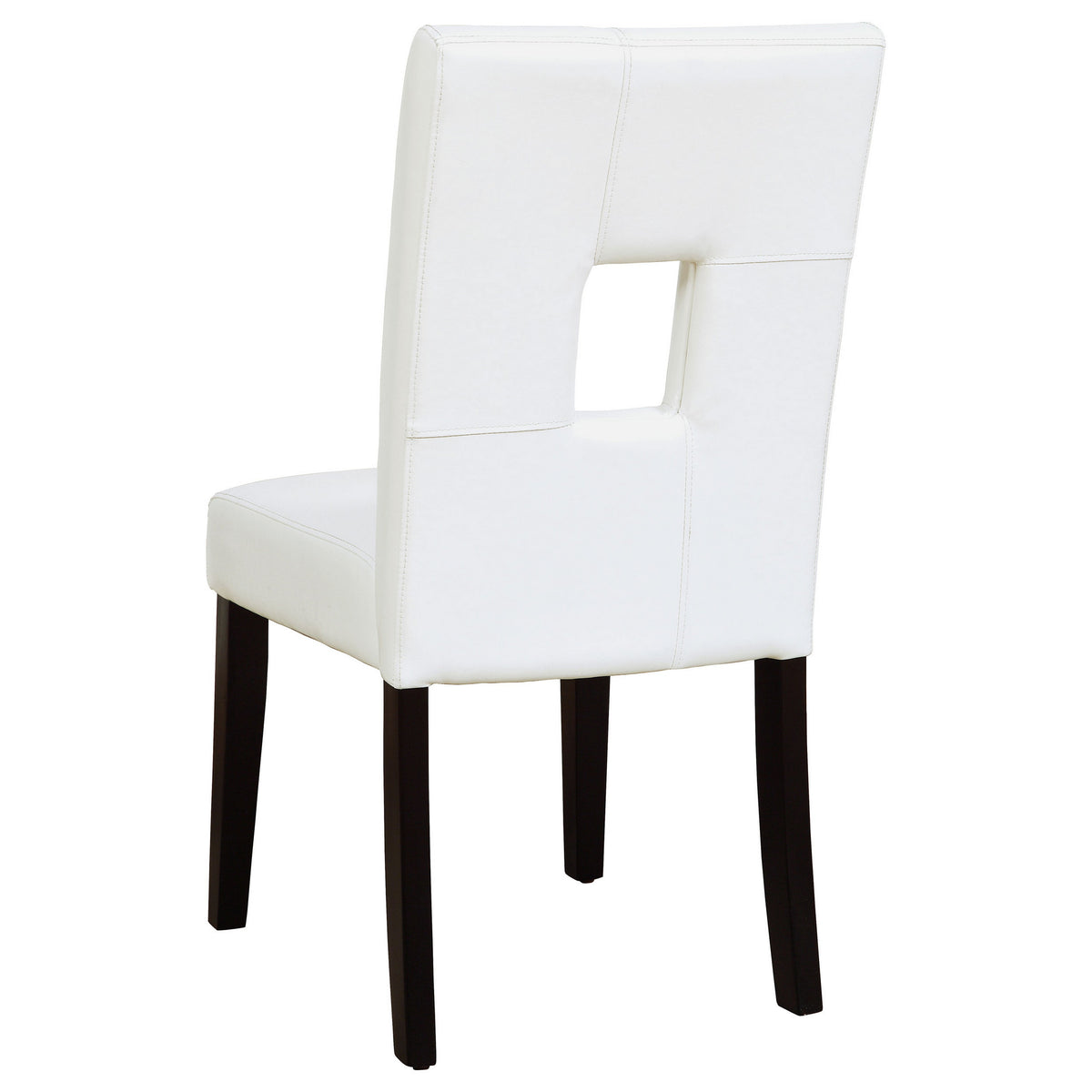 BM160858 Modern Dining Side Chair with Upholstered Seat and Back, White, Set of 2