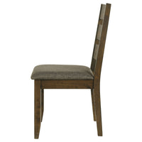 Wooden Ladder Back Dining Chairs, Knotty Nutmeg & Brown, Set of 2 - BM163718