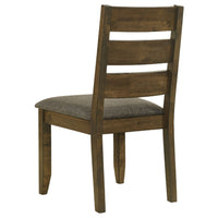 Wooden Ladder Back Dining Chairs, Knotty Nutmeg & Brown, Set of 2 - BM163718