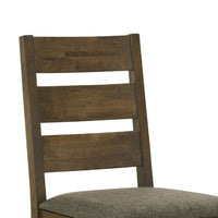 Wooden Ladder Back Dining Chairs, Knotty Nutmeg & Brown, Set of 2 - BM163718