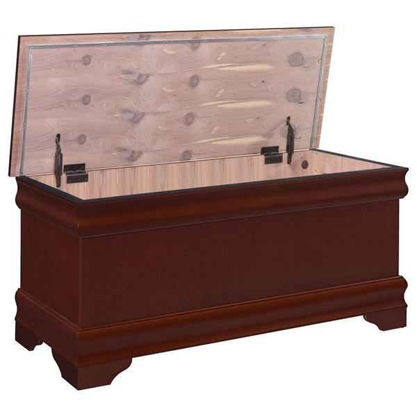 Traditional Style Wooden Cedar Chest, Brown - BM159219