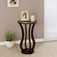 Contemporary Plant Stand With Bottom Storage Shelf, Brown - BM160089