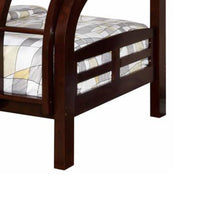 Curved Wood Design Twin/full Bunk Bed, Brown - FOA-CM-BK618EX-BED
