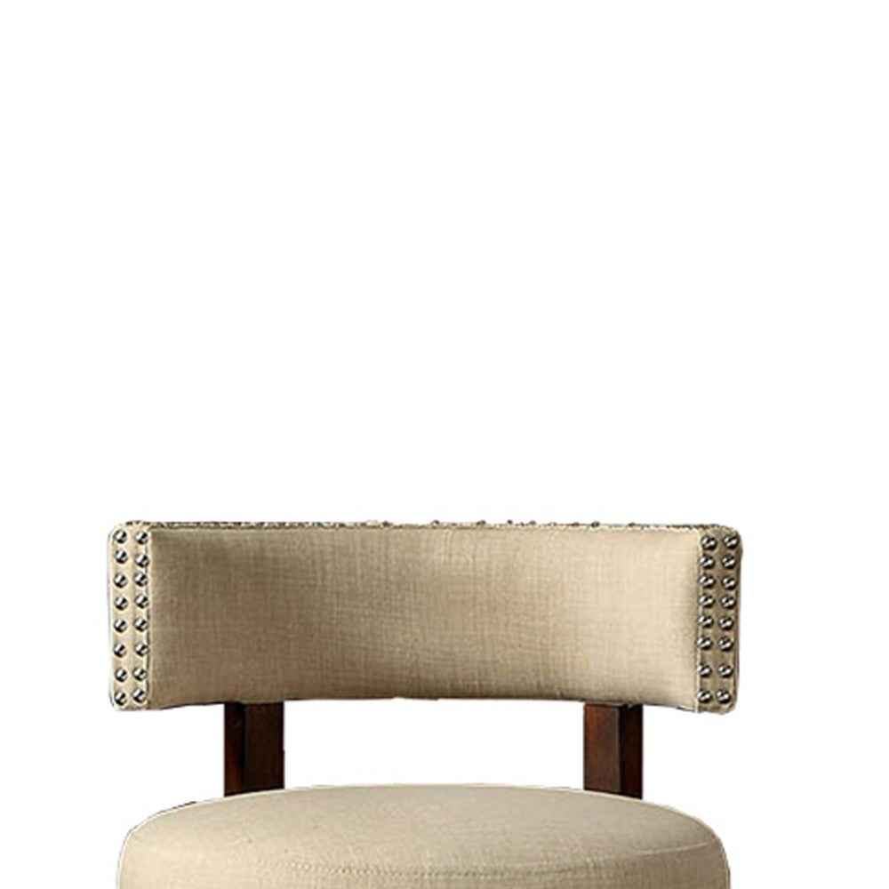 BM131355 Lynsey Contemporary 24"Barstool Withlinen Cushion, Set Of 2