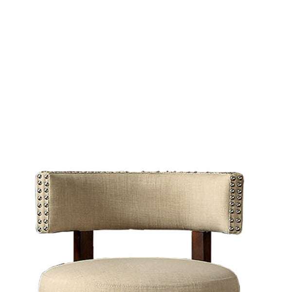 BM131355 Lynsey Contemporary 24"Barstool Withlinen Cushion, Set Of 2