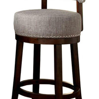Lynsey Contemporary 29"Barstool With linen Cushion, Light Gray Finish, Set of 2 - FOA-CM-BR6252LG-29-2PK