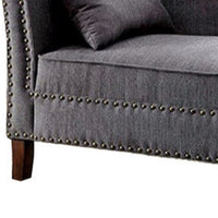 Contemporary Gray Linen Like Fabric Chaise - FOA-CM-CE2185GY