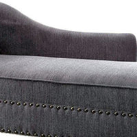 Contemporary Gray Linen Like Fabric Chaise - FOA-CM-CE2185GY