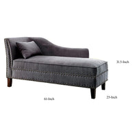 Contemporary Gray Linen Like Fabric Chaise - FOA-CM-CE2185GY