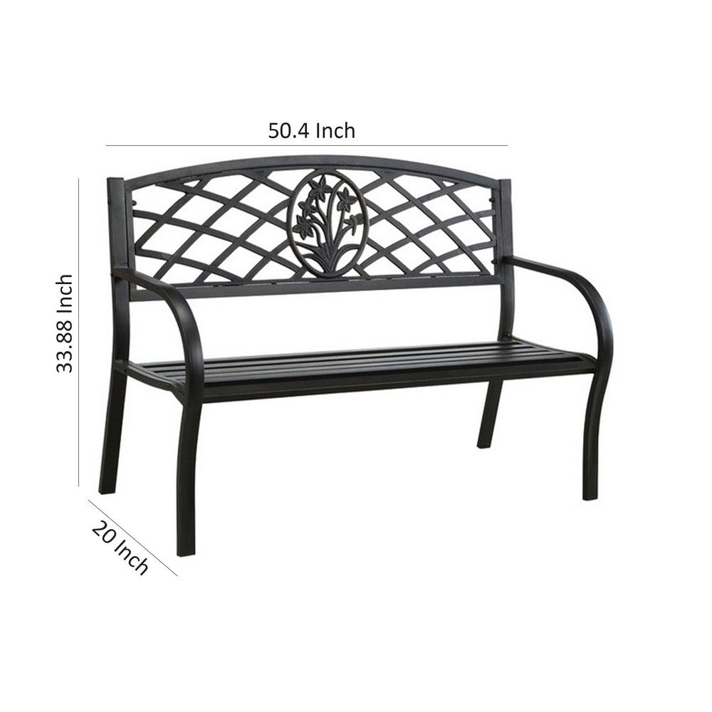 Minot Slated Seat Patio Bench - FOA-CM-OB1809