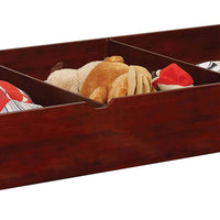 Transitional Style Wooden Trundle With Large Storage Drawer, Warm Cherry Brown - FOA-CM-TR453-CH