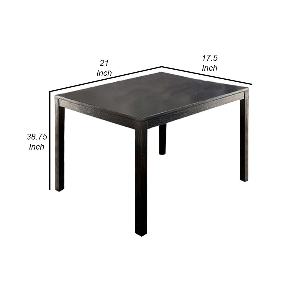 Wooden Dining Table Set Of 5, Black and Gray - FOA-CM3175T-5PK