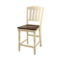 Harrisburg II Cottage Counter Height Chair, White & Dark Oak Finish, Set of 2 - FOA-CM3216PC-2PK