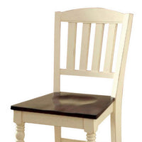 Harrisburg II Cottage Counter Height Chair, White & Dark Oak Finish, Set of 2 - FOA-CM3216PC-2PK