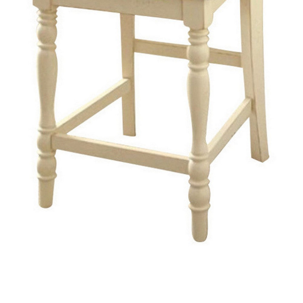 Harrisburg II Cottage Counter Height Chair, White & Dark Oak Finish, Set of 2 - FOA-CM3216PC-2PK