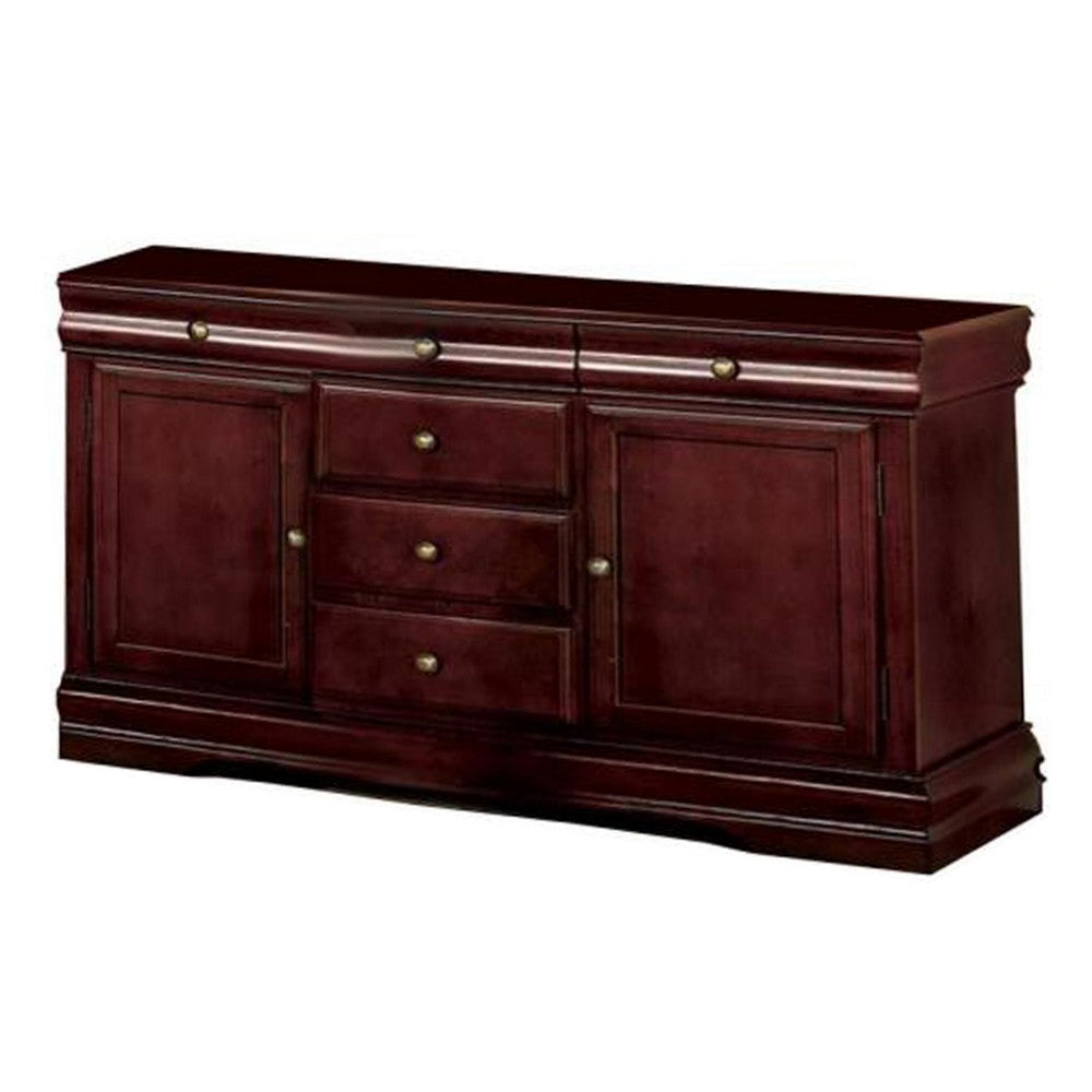 Wooden Server with spacious storage, Brown - FOA-CM3224SV(HB-B)