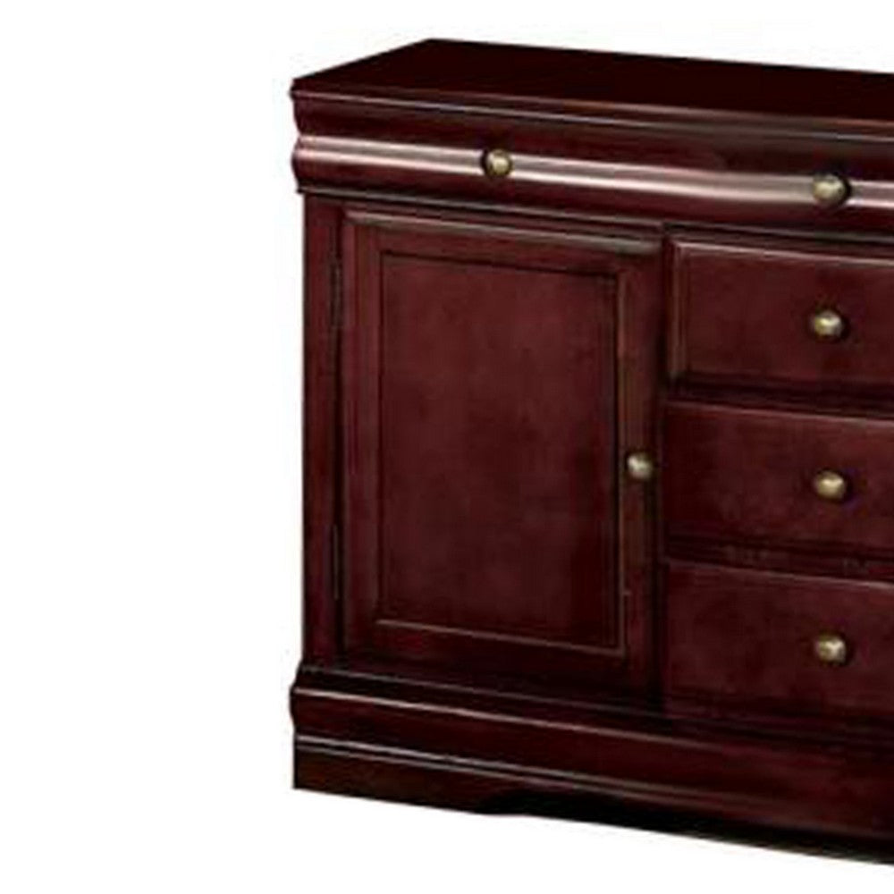 Wooden Server with spacious storage, Brown - FOA-CM3224SV(HB-B)