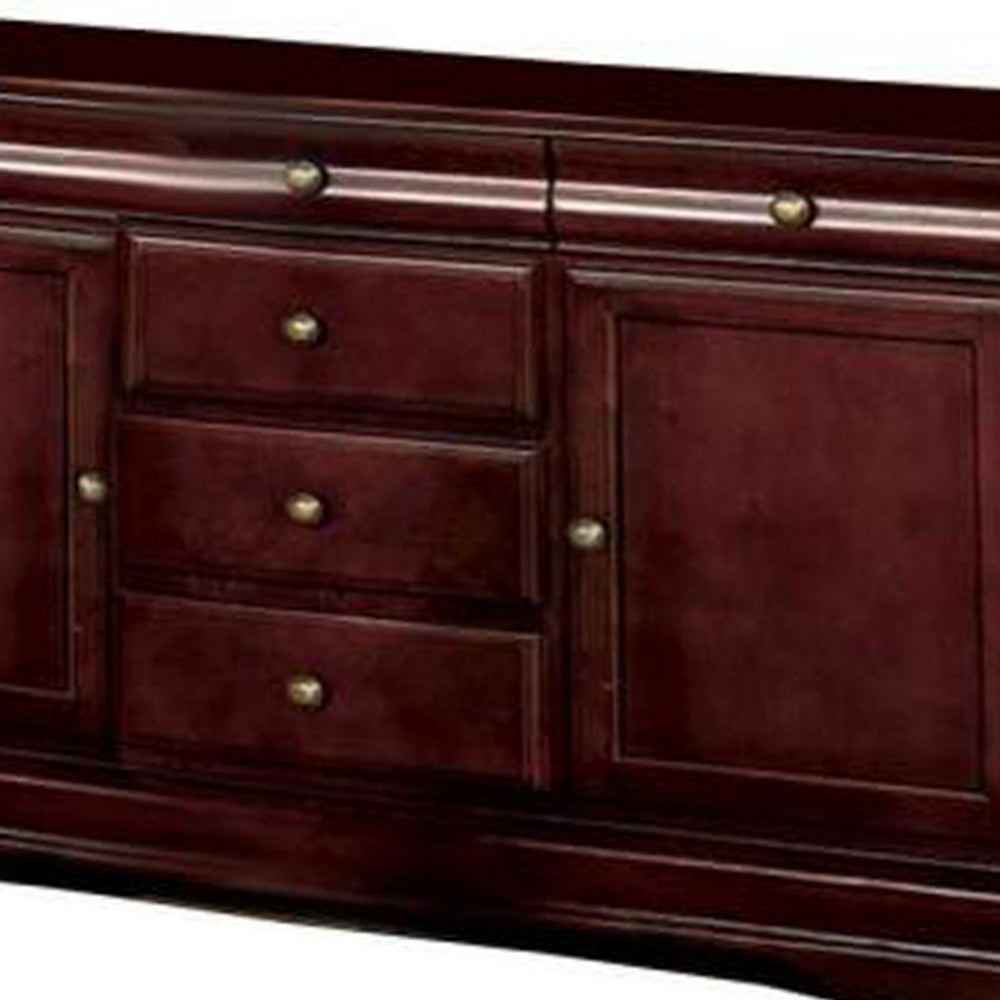 Wooden Server with spacious storage, Brown - FOA-CM3224SV(HB-B)