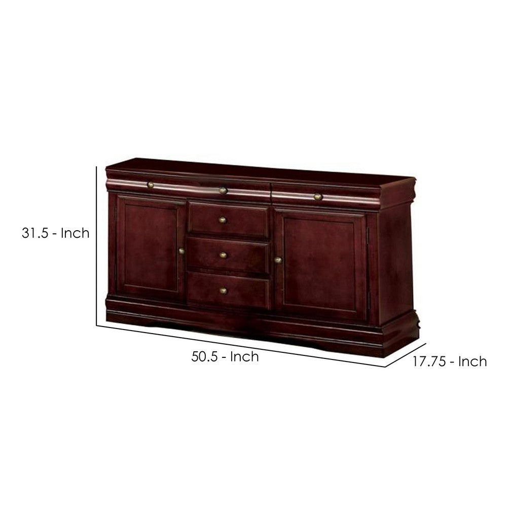 Wooden Server with spacious storage, Brown - FOA-CM3224SV(HB-B)
