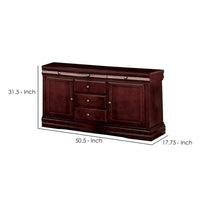 Wooden Server with spacious storage, Brown - FOA-CM3224SV(HB-B)
