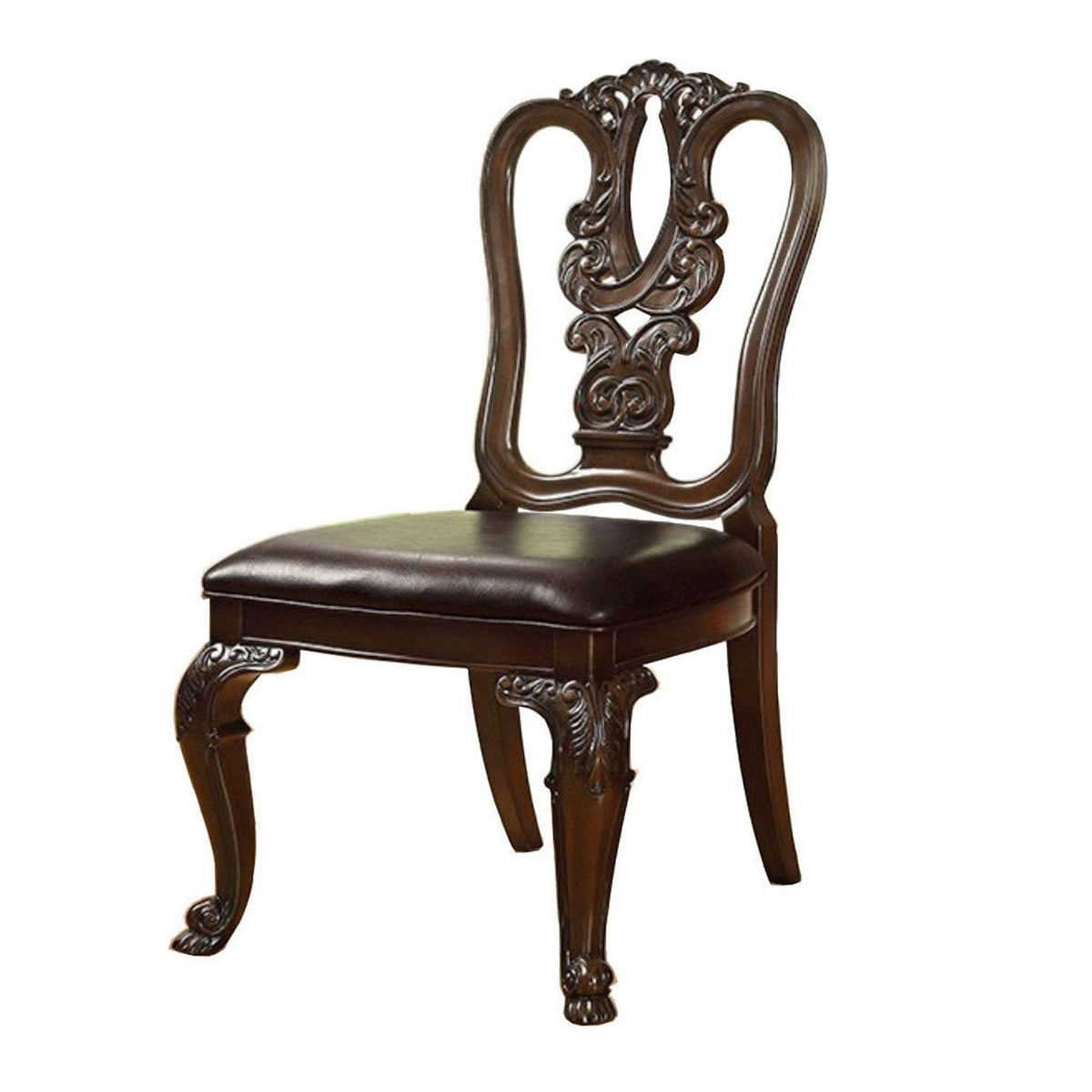 BM131229 Bellagio Traditional Wooden Carving Side Chair, Set Of 2