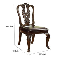 BM131229 Bellagio Traditional Wooden Carving Side Chair, Set Of 2