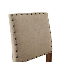 Sania Rustic Counter Height Chair In Ivory Linen, Set of 2 - FOA-CM3324PC-2PK