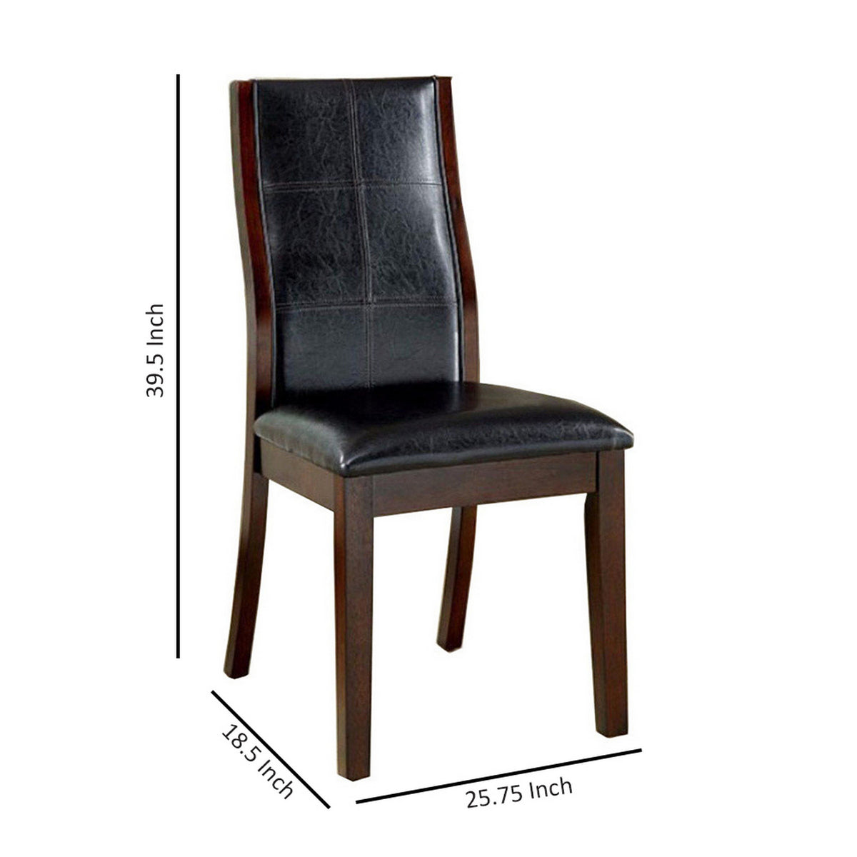 BM131248 Townsend I Transitional Side Chair, Brown Cherry Finish, Set Of 2