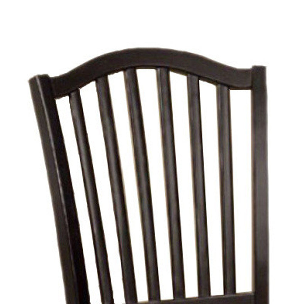 Mayville Cottage Side Chair With wooden Seat, Black & Antique Oak Finsh, Set of 2 - BM131268