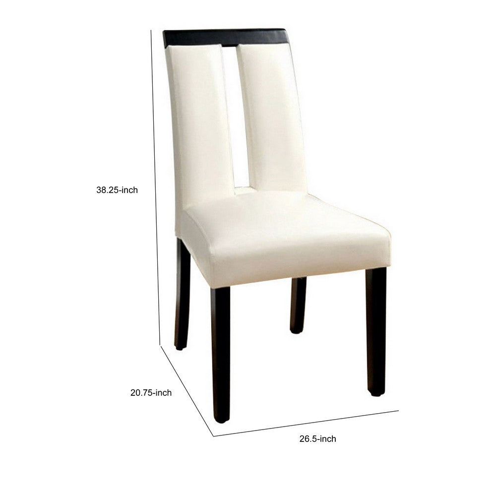BM131300 Luminar Contemporary Side Chair, Black Finish, Set Of 2