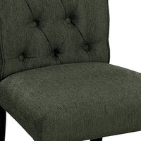 Button Tufted Wooden Fabric Upholstered Side Chair, Gray, Pack Of Two - FOA-CM3564GY-SC-2PK