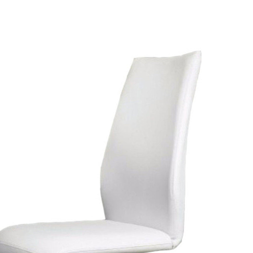 MIDVALE Contemporary Z Shaped Side Chair, White, Set Of 2 - BM131310