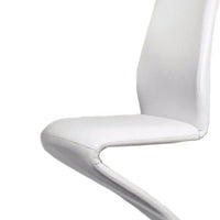 MIDVALE Contemporary Z Shaped Side Chair, White, Set Of 2 - BM131310
