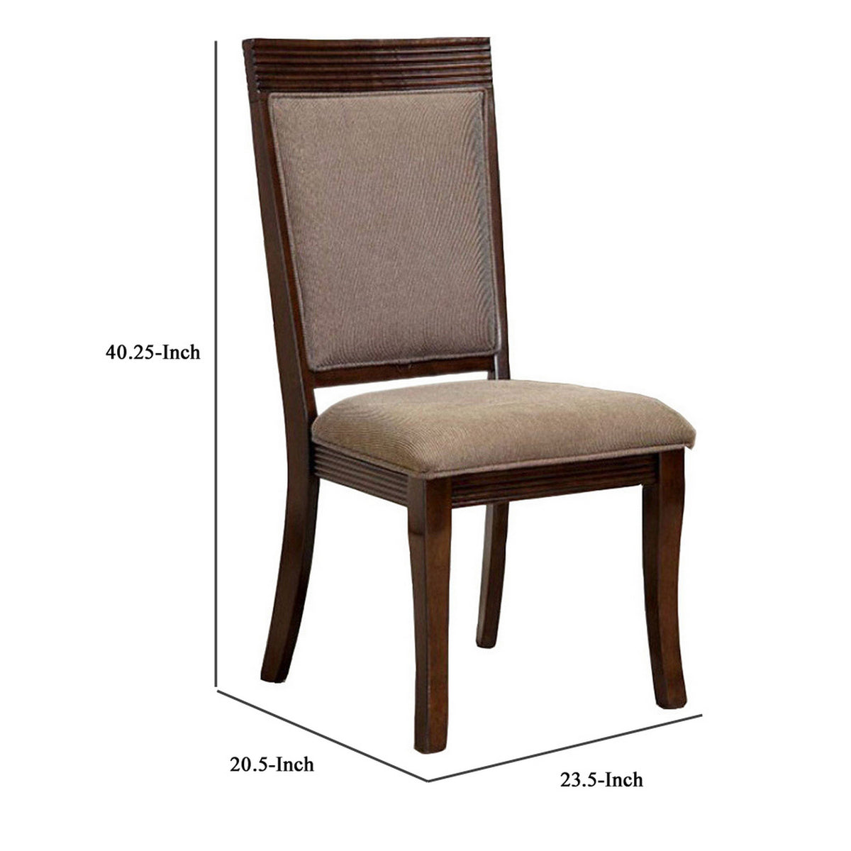 BM131312 Woodmont Contemporary Side Chair, Walnut Finish, Set Of 2