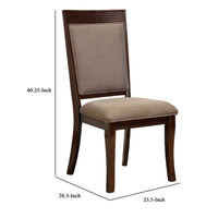 BM131312 Woodmont Contemporary Side Chair, Walnut Finish, Set Of 2