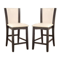 BM131319 Manhattan Iii Counter Height Chair With Ivory, Gray Finish, Set Of 2