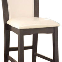 BM131319 Manhattan Iii Counter Height Chair With Ivory, Gray Finish, Set Of 2