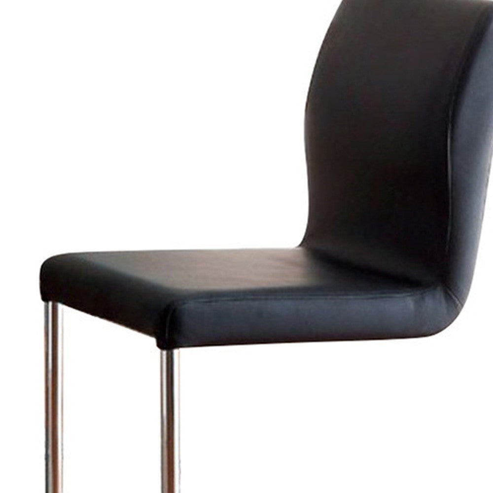 Lodia II Contemporary Counter Height Chair With Black Pu, Set of 2 - FOA-CM3825BK-PC-2PK
